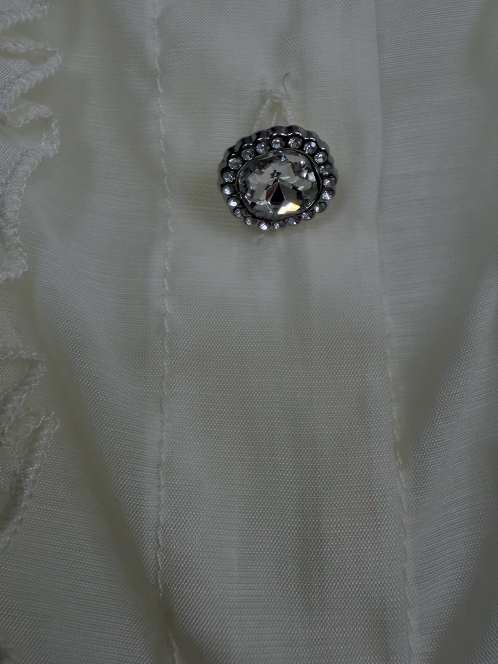Zara Ivory Ruffle-Front Button Blouse - Picture 5 of 5